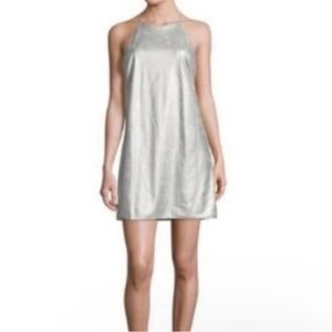 Silver suede dress